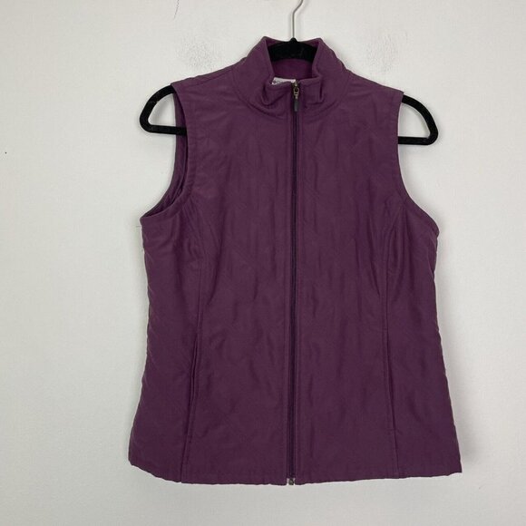 Columbia Woman’s Quilted Maroon Burgundy Red Lightweight Vest Size Small - Picture 1 of 7
